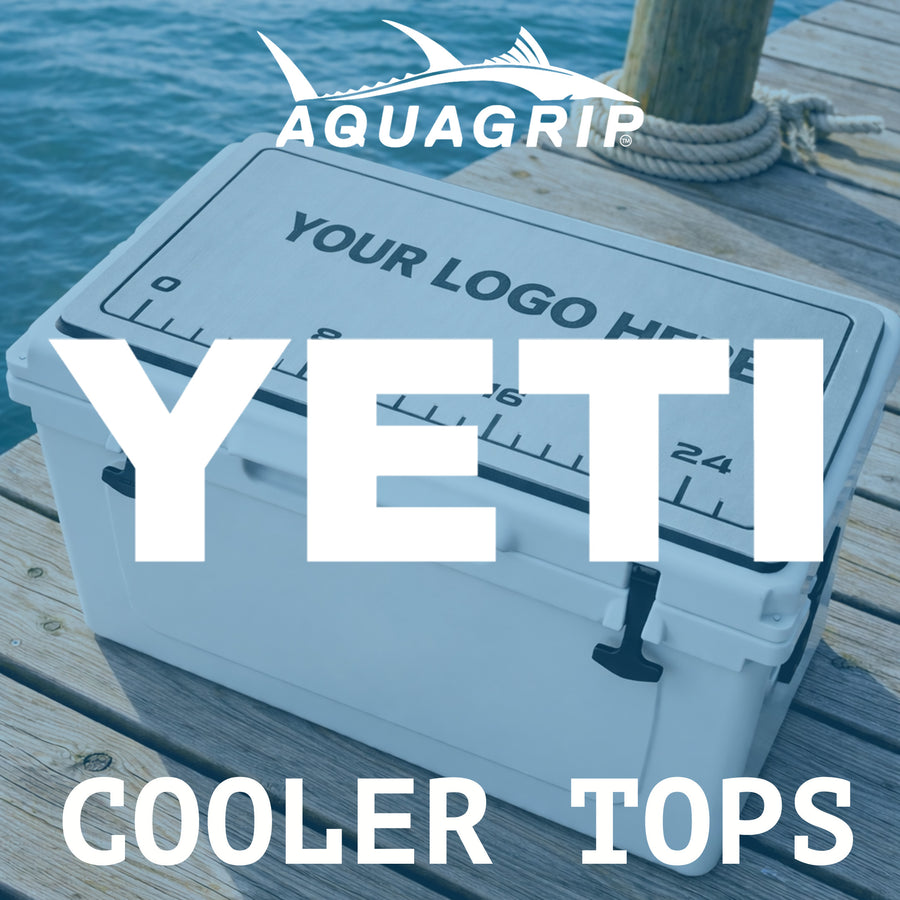 AquaGrip cooler top pad promotional image with custom logo engraving option