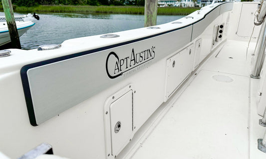 Custom AquaGrip coaming bolster installed along a boat gunwale