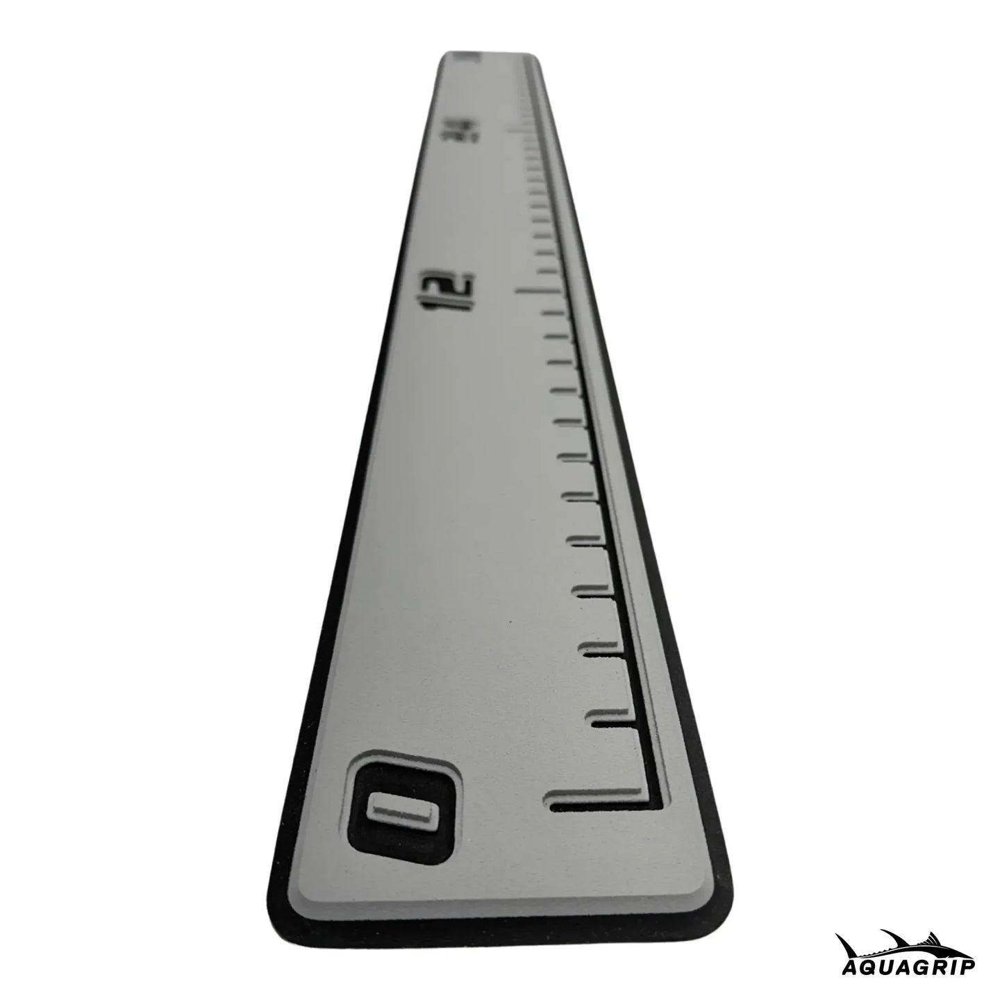 AquaGrip 36" EVA foam fish ruler — light gray angled view with measurement markings and non-slip surface