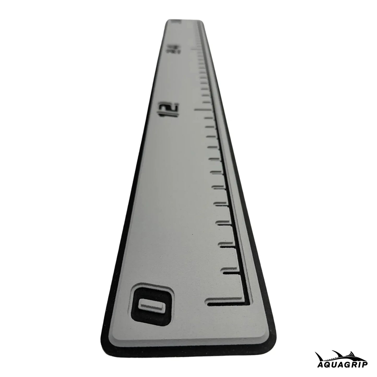 AquaGrip 36" EVA foam fish ruler — light gray angled view with measurement markings and non-slip surface