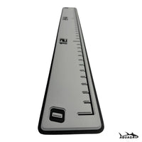 AquaGrip 36" EVA foam fish ruler — light gray angled view with measurement markings and non-slip surface