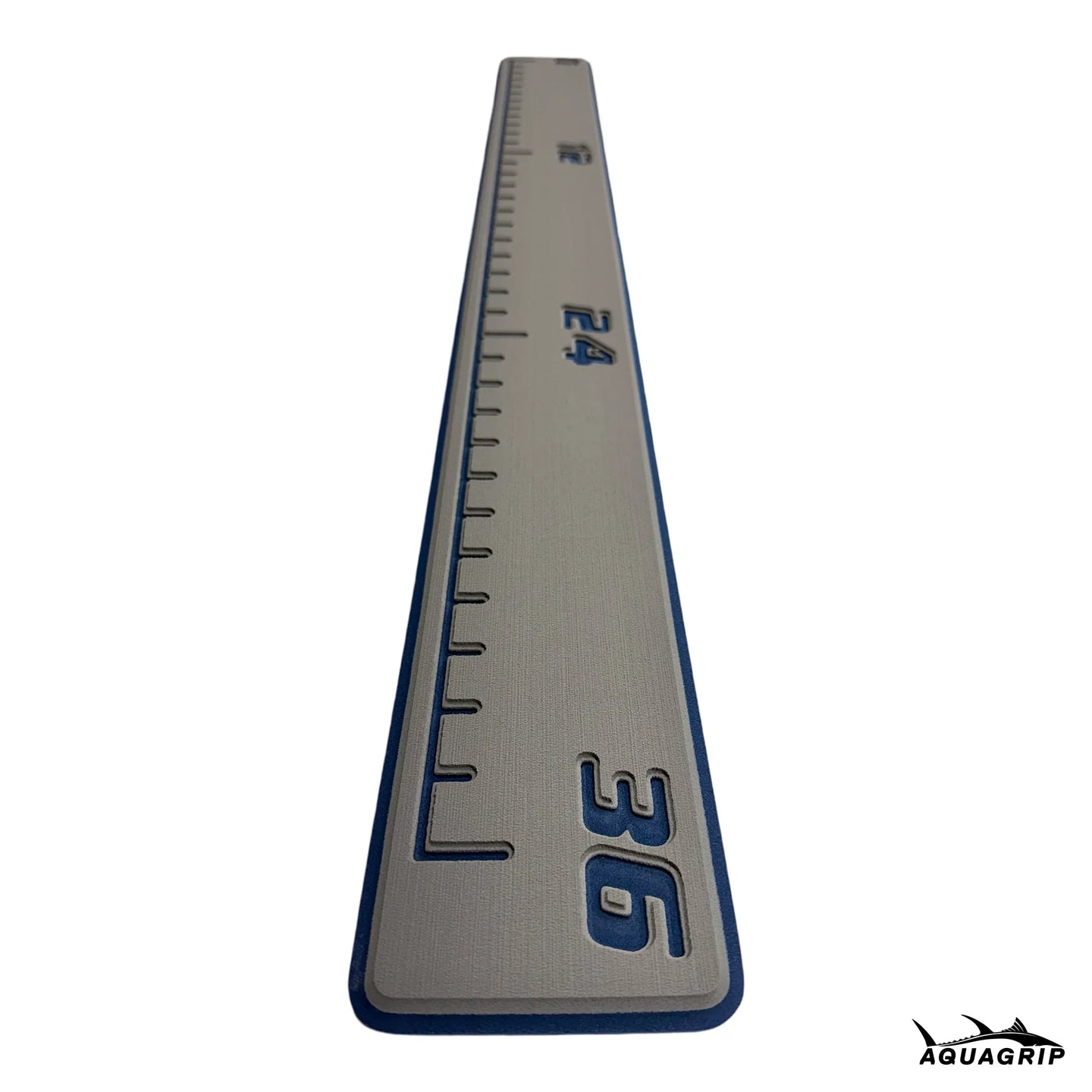 AquaGrip fish ruler - Medium Gray navy blue angled view