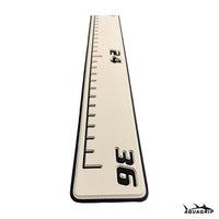AquaGrip fish ruler - Khaki over black  slim angled view