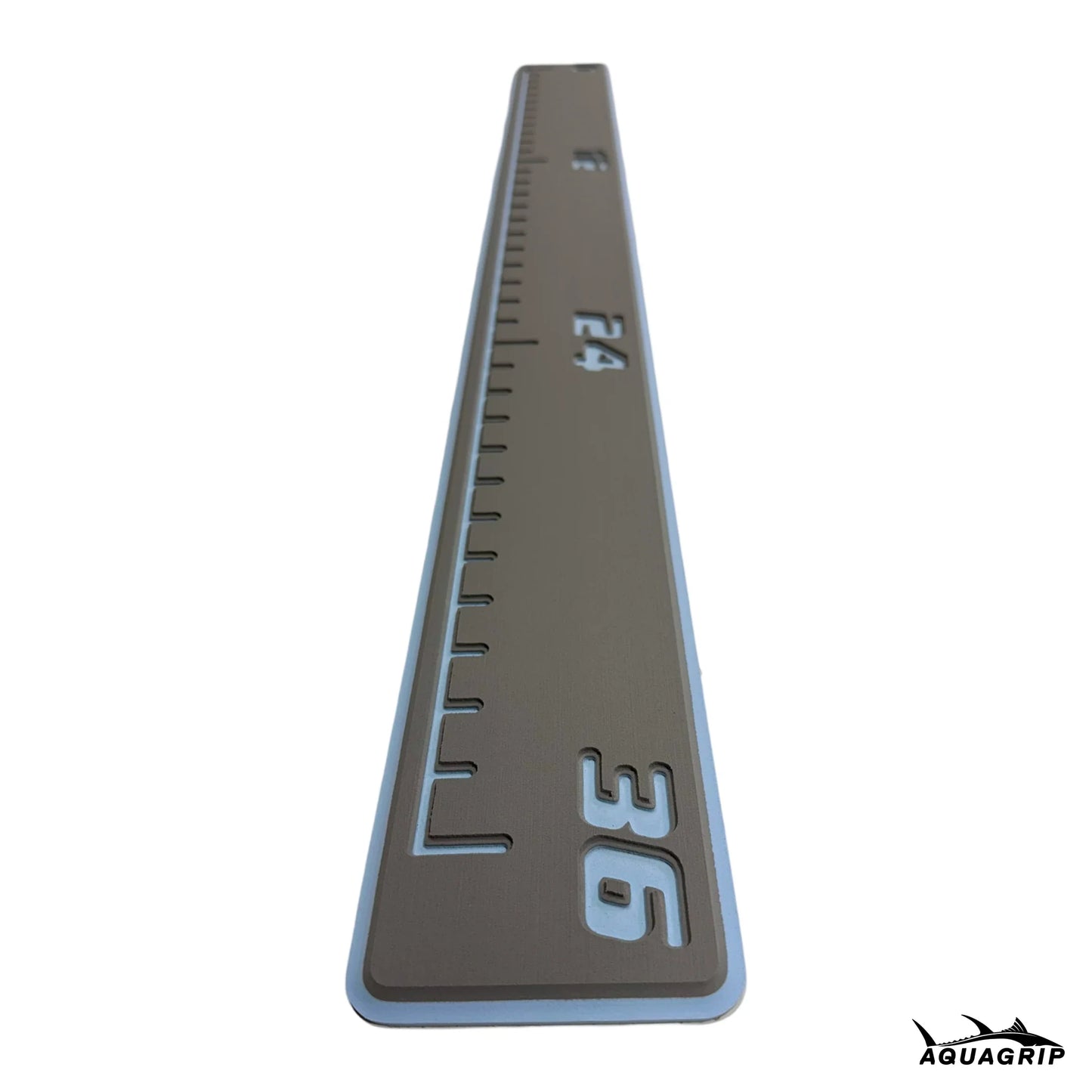 AquaGrip fish ruler - Medium gray ice blue slim angled view