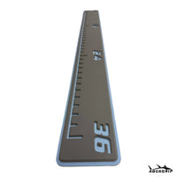 AquaGrip fish ruler - Medium gray ice blue slim angled view