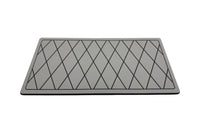 AquaGrip custom boat helm pad — diamond pattern PE/EVA marine foam, angled view