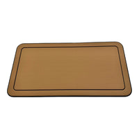 AquaGrip PE/EVA foam blend cooler pad - teak over black perimeter line design