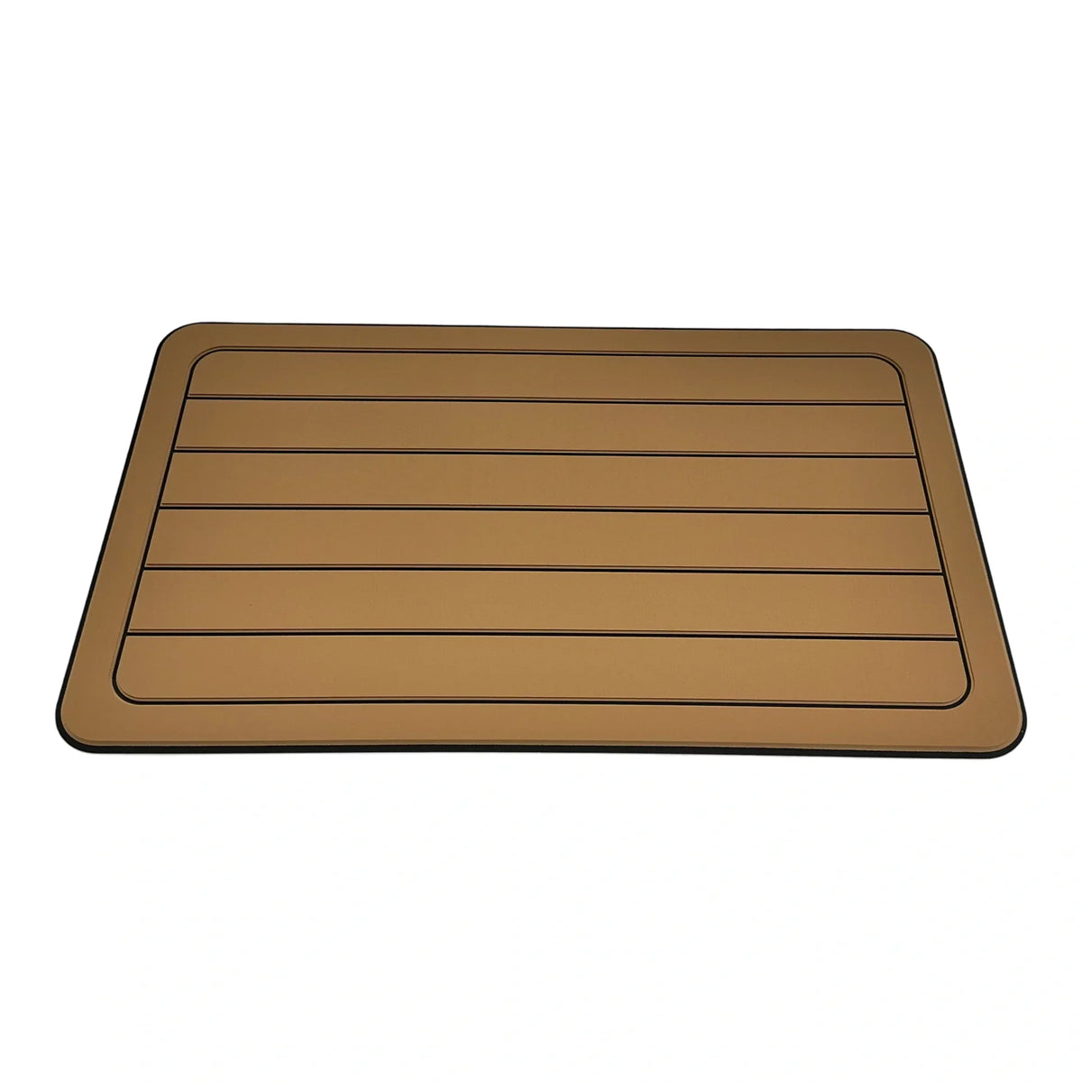 AquaGrip PE/EVA foam blend cooler pad - teak over black teak lines design