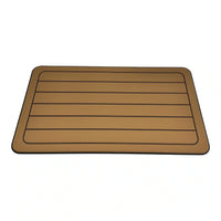 AquaGrip PE/EVA foam blend cooler pad - teak over black teak lines design