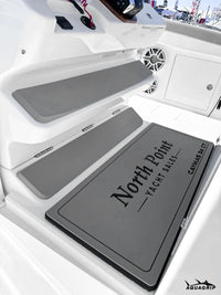 AquaGrip custom boat helm pad — cross-linked PE/EVA marine foam with non-slip traction
