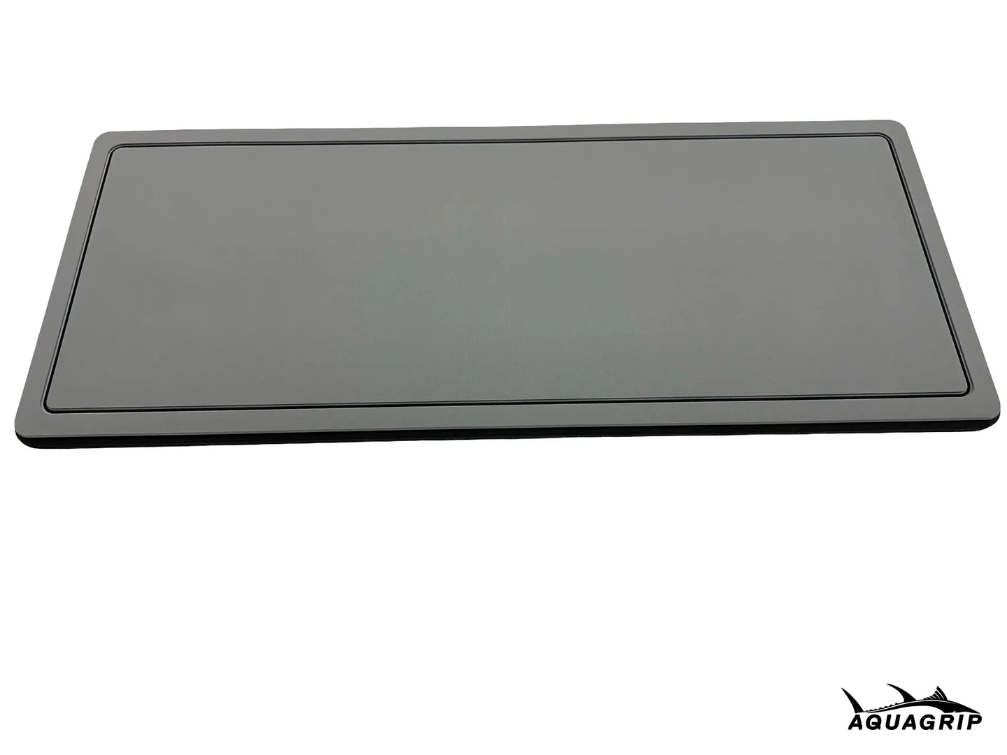 AquaGrip boat helm pad - medium gray flat lay top view