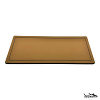 AquaGrip boat helm pad - teak color flat lay top view