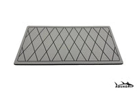 AquaGrip custom boat helm pad — diamond pattern PE/EVA marine foam, angled view