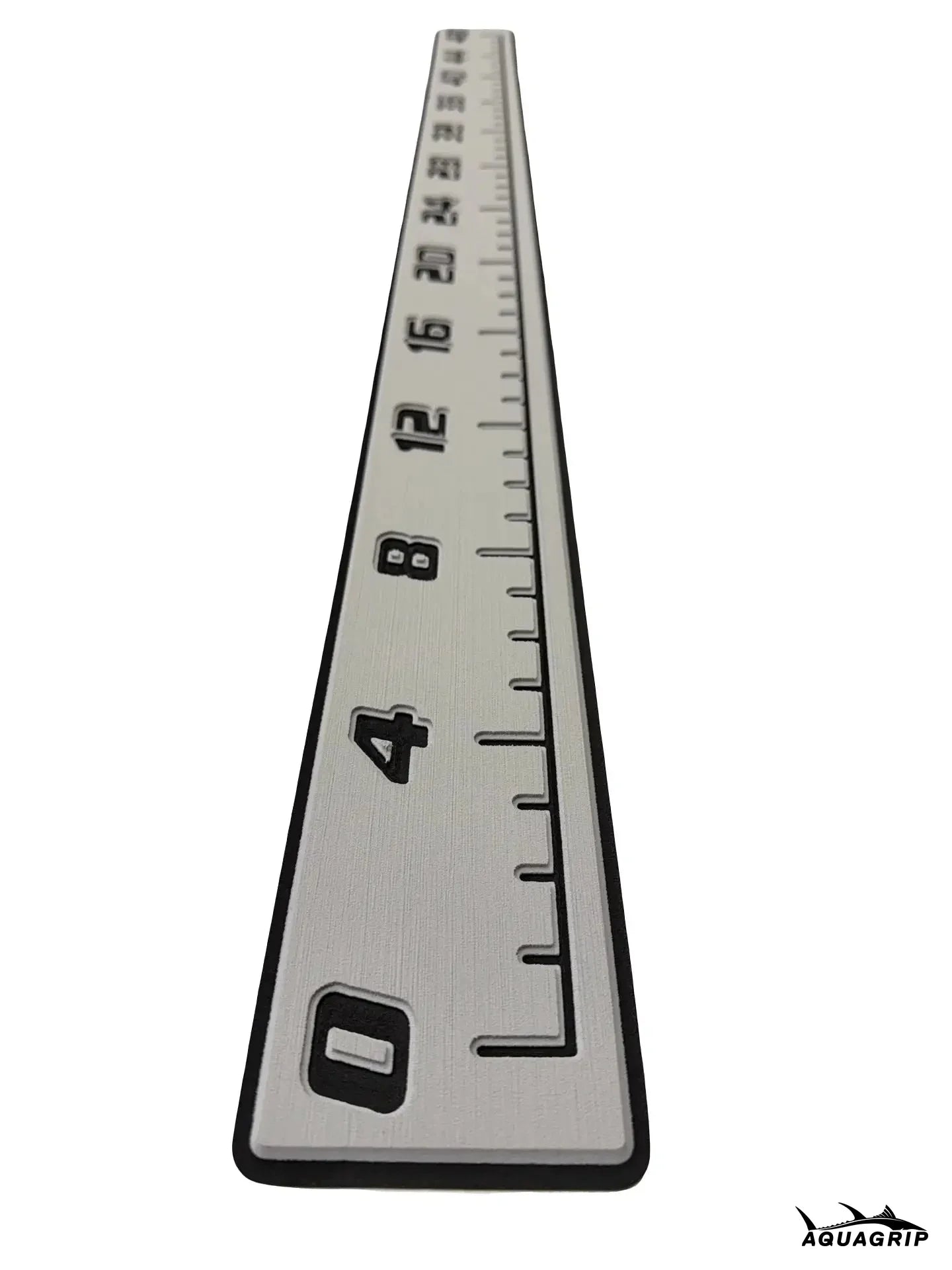 AquaGrip fish ruler - light gray over black slim angled view