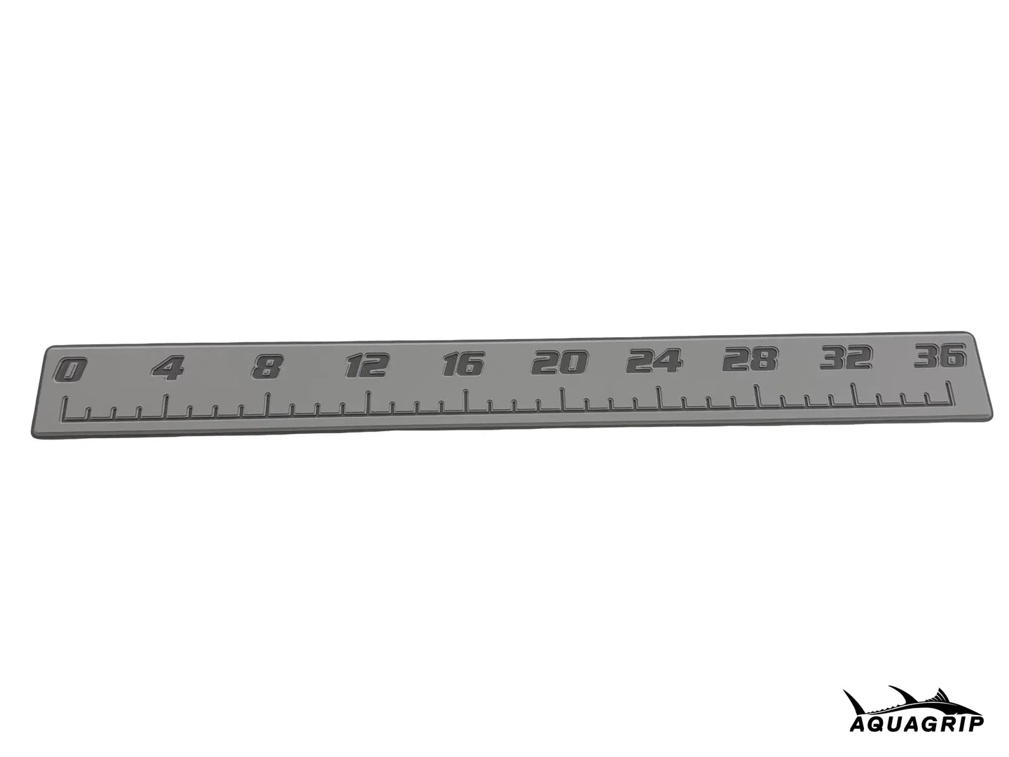 AquaGrip CT 36 inch EVA foam fish ruler — light gray over medium gray — flat lay product shot