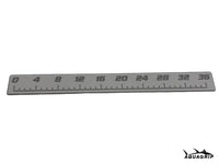 AquaGrip CT 36 inch EVA foam fish ruler — light gray over medium gray — flat lay product shot