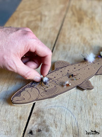 AquaGrip fly fishing hook pad — secure fly storage on waterproof EVA marine foam