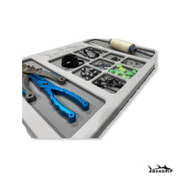 AquaGrip rigging pad — EVA foam fishing tool mat, holds pliers and rigging gear securely
