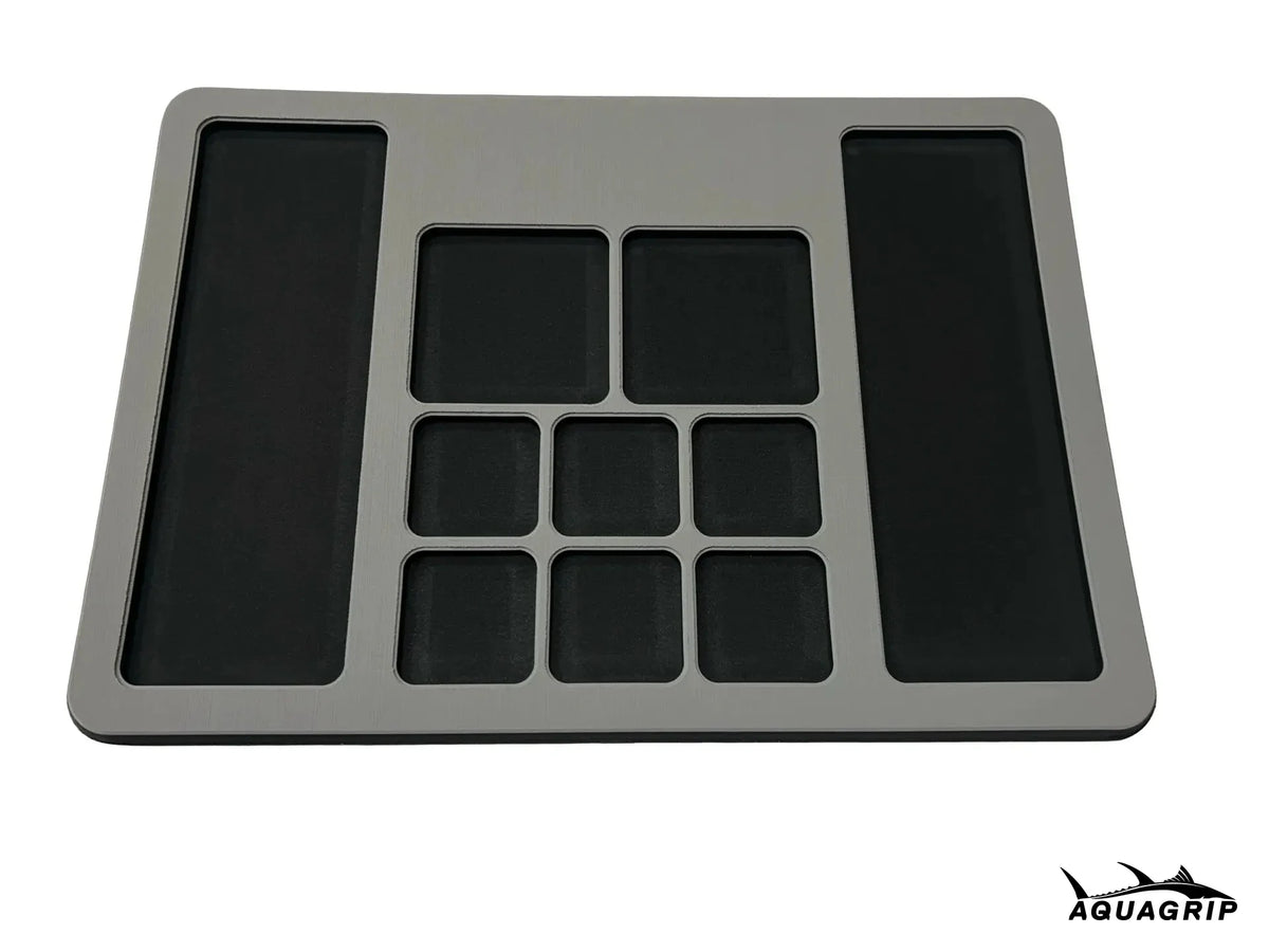 AquaGrip Ultimate Rigging Pad — marine EVA foam with tool pockets, rolls for travel and storage