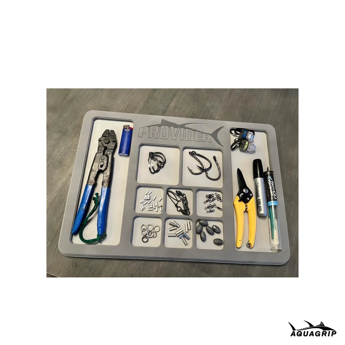 AquaGrip Ultimate Rigging Pad — marine EVA foam with tool pockets, rolls for travel and storage