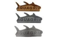 AquaGrip Hook Pads stacked in teak, medium gray, and light gray PE/EVA foam blend