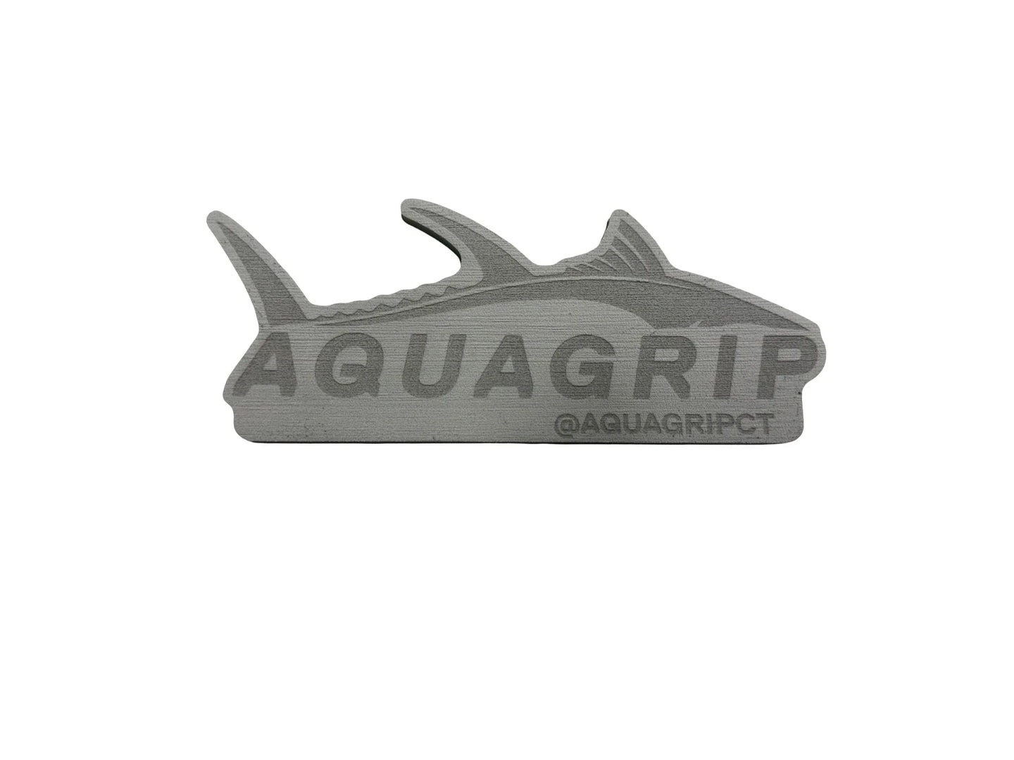 AquaGrip Hook Pad in light gray PE/EVA foam blend with engraved tuna logo