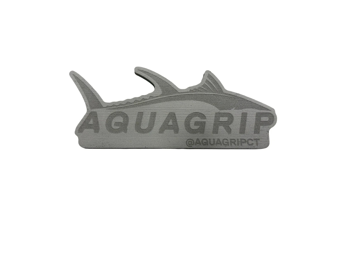 AquaGrip Hook Pad in light gray PE/EVA foam blend with engraved tuna logo