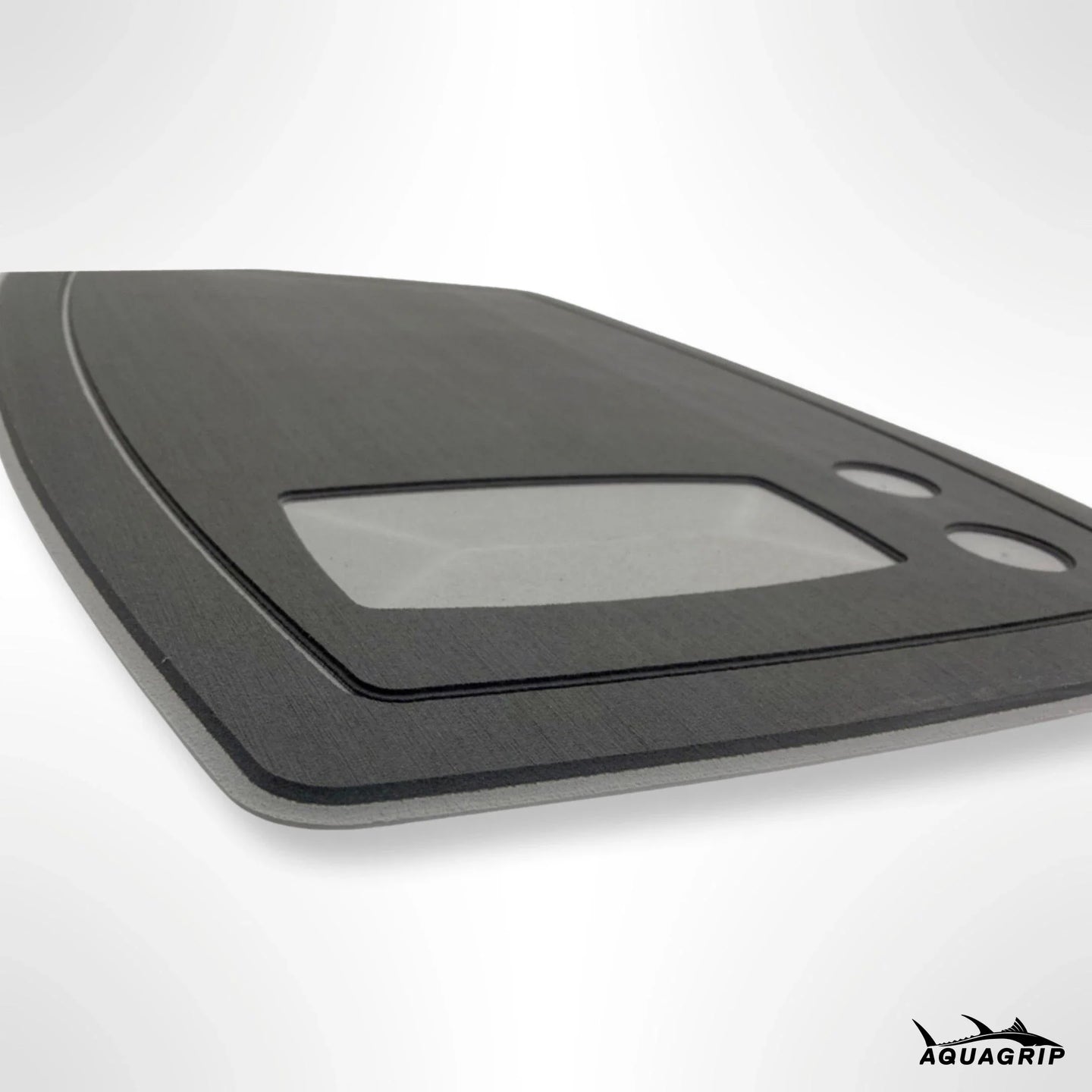 AquaGrip fishing utility pad — gray EVA foam rigging mat with rubber backing