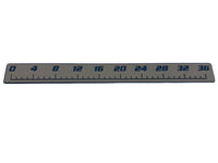AquaGrip CT 36 inch EVA foam fish ruler — medium gray over navy — flat lay product shot