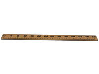 AquaGrip CT 52 inch EVA foam fish ruler — teak over black — flat lay product shot