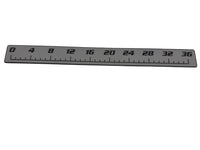 AquaGrip CT 36 inch EVA foam fish ruler — dark gray over black — flat lay product shot