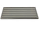 AquaGrip boat helm pad - medium gray flat lay top view teak lines
