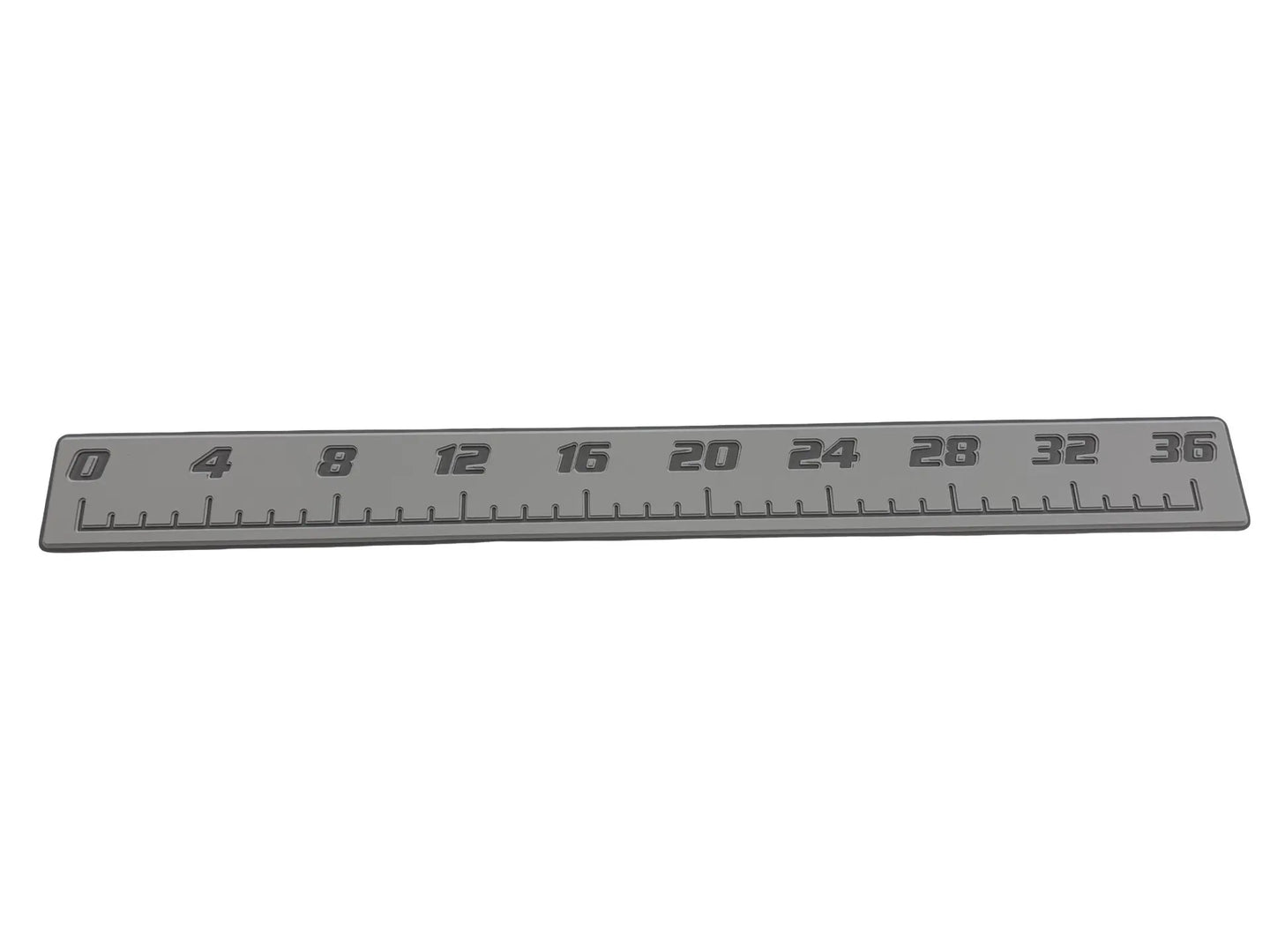 AquaGrip CT 36 inch EVA foam fish ruler — light gray over medium gray — flat lay product shot