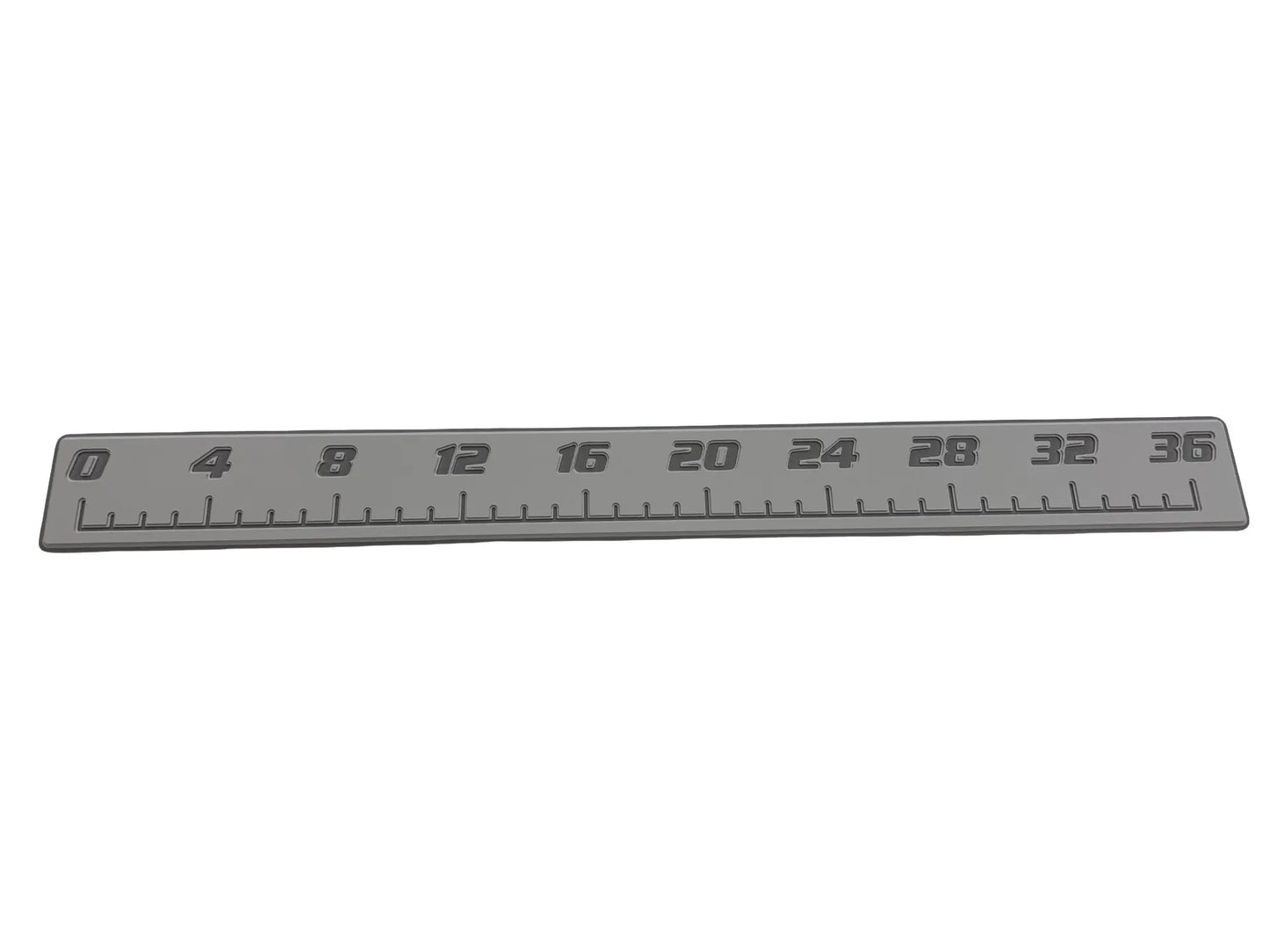 AquaGrip CT 36 inch EVA foam fish ruler — light gray over medium gray — flat lay product shot